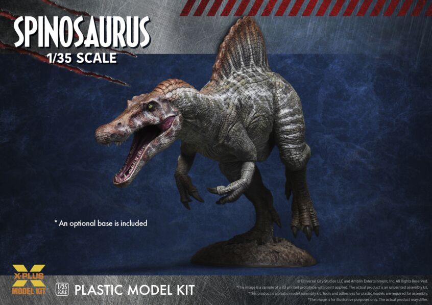 Jurassic Park III Spinosaurus 1/35 Scale Plastic Model Kit by X-Plus