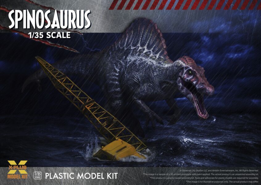 Jurassic Park III Spinosaurus 1/35 Scale Plastic Model Kit by X-Plus