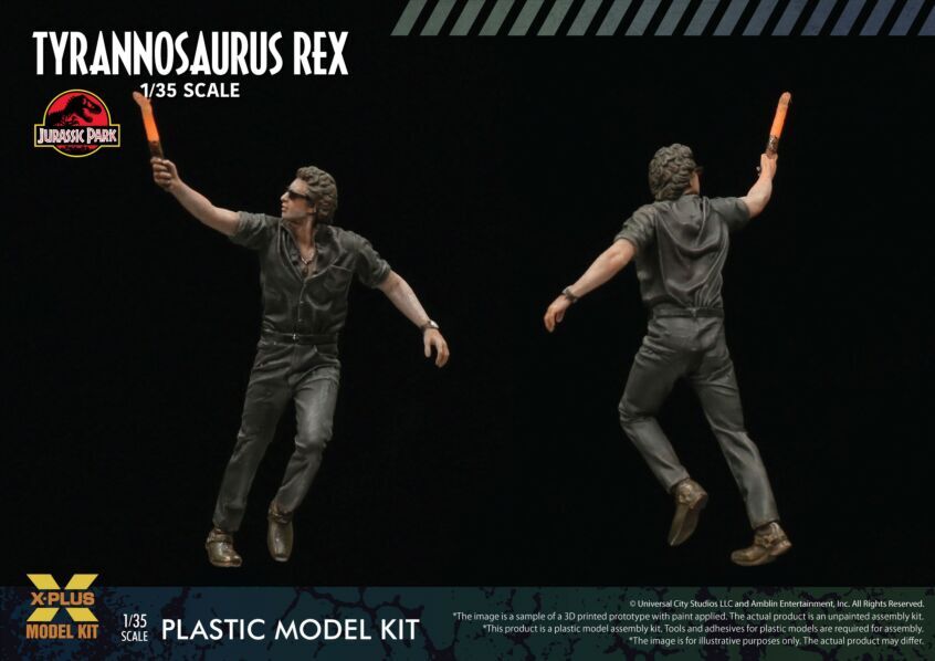 Jurassic Park Tyrannosaurus Rex 1/35 Scale Plastic Model Kit by X-Plus