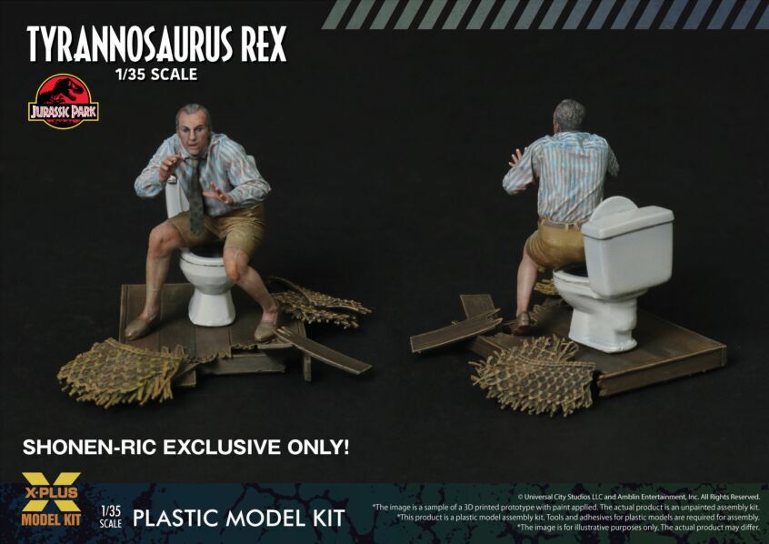 Jurassic Park Tyrannosaurus Rex 1/35 Scale Plastic Model Kit by X-Plus