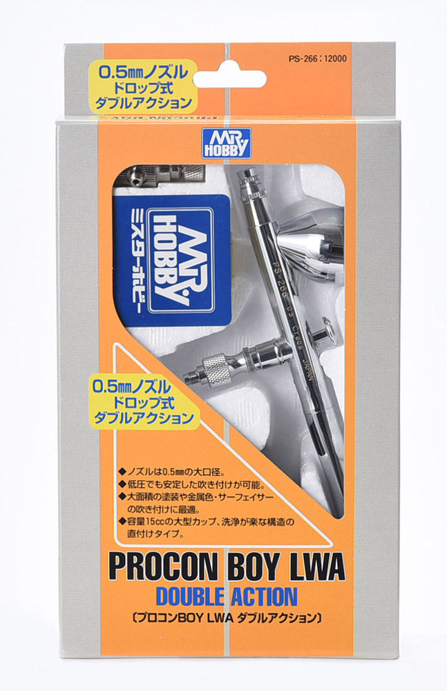 PS266 Procon Boy LWA Double Action Airbrush by Mr. Hobby made of Stainless Steel