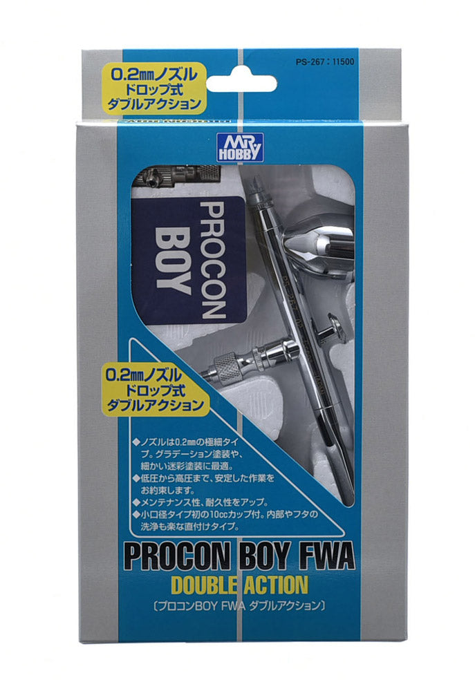 PS267 Procon Boy FWA Double Action Airbrush by Mr. Hobby made of Stainless Steel
