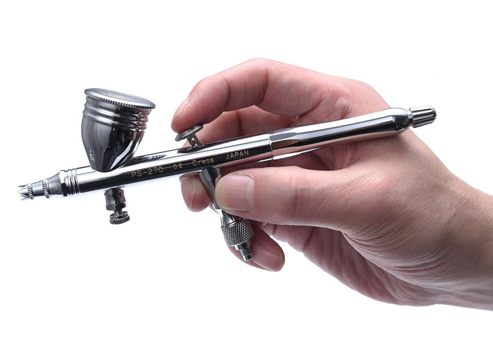 PS270 Procon Boy FWA Double Action Platinum 0.2 Airbrush by Mr. Hobby made of Stainless Steel