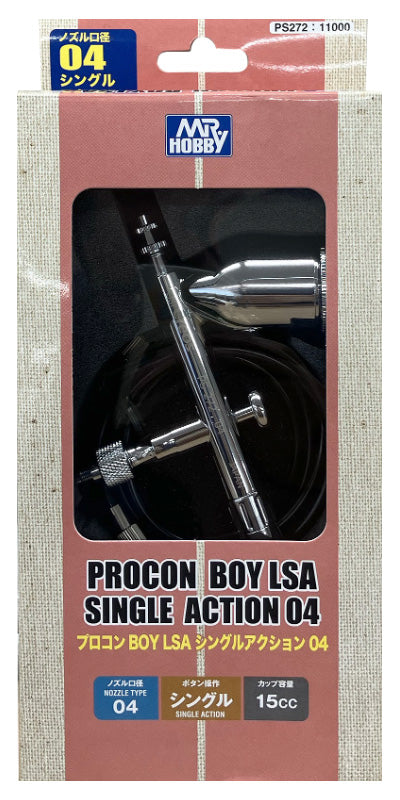 PS272 Procon Boy LSA Single Action 04 Airbrush by Mr. Hobby made of Stainless Steel