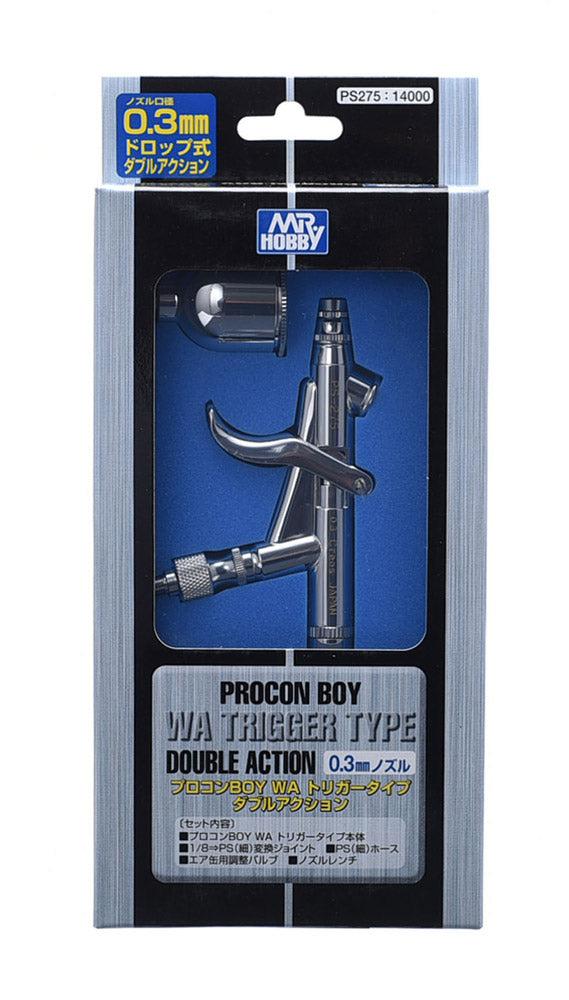 PS275 Procon Boy WA Trigger Type Double Action Airbrush by Mr. Hobby made of Stainless Steel