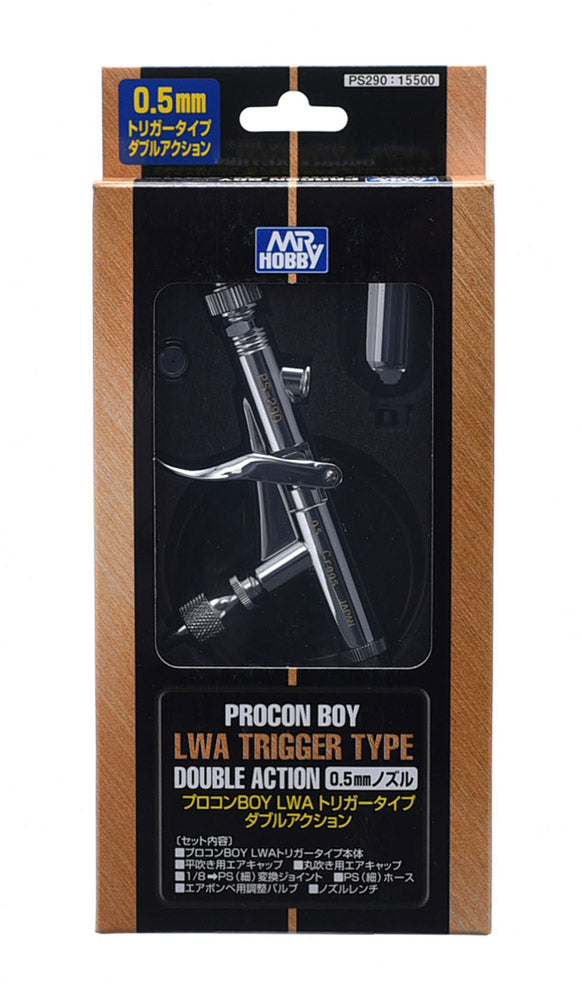 PS290 Procon Boy LWA Trigger Type Double Action Airbrush by Mr. Hobby made of Stainless Steel