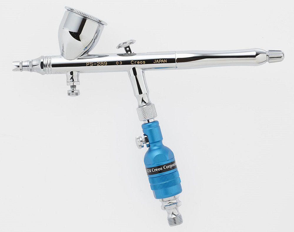 PS388 Drain & Dust Catcher II Light Air Filter, Airbrush Grip by Mr. Hobby made of Aluminum