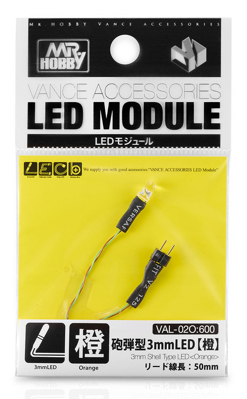VAL-02O 3 mm Shell Type LED Orange LED Module by Mr. Hobby