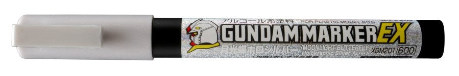 XGM201 Gundam Marker EX Moonlight Butterfly Holographic Silver Felt-Tip Pen Silver color Chisel Tip by Mr. Hobby