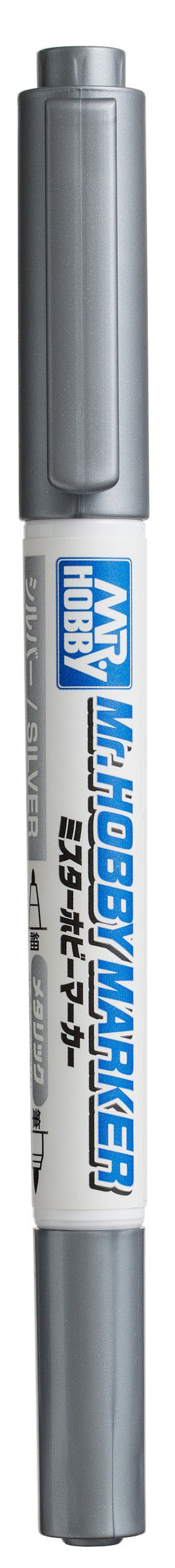 CM02 Mr. Hobby Marker Silver Felt-Tip Pen Silver color Fine and Chisel Tip by Mr. Hobby