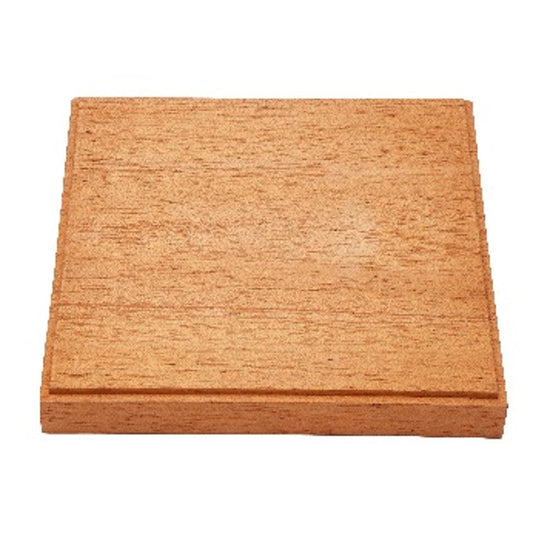 DB007 Wooden Base Square 15 cm Stand, Base by Mr. Hobby made of Mahogany