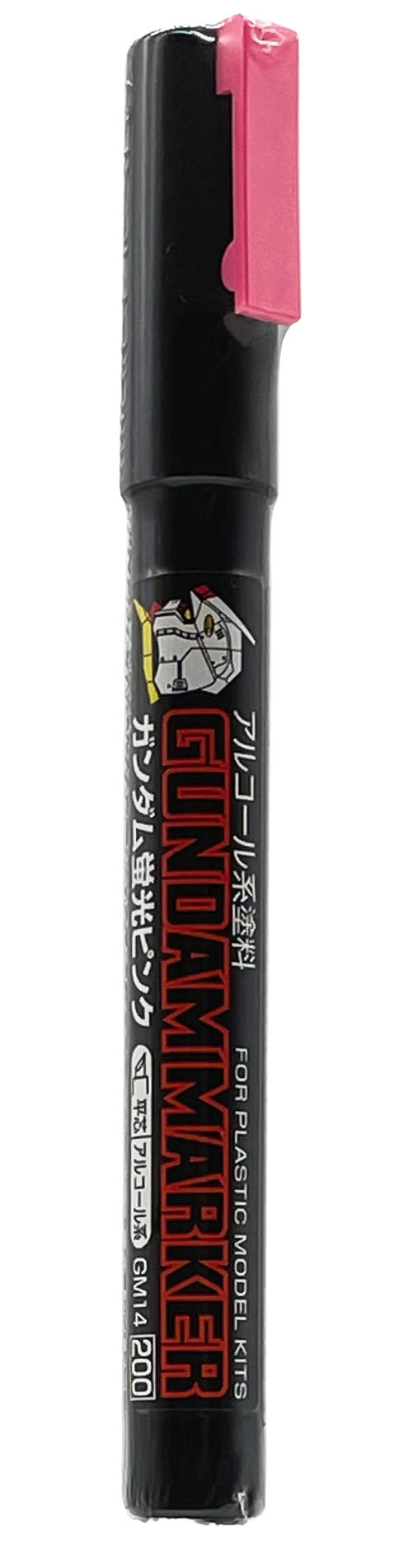 GM14 Gundam Marker Pink Fluorescent Felt-Tip Pen Pink color Chisel Tip by Mr. Hobby