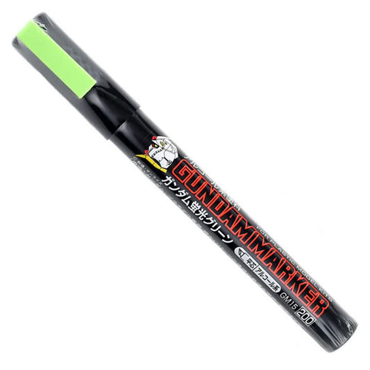 GM15 Gundam Marker Green Fluorescent Felt-Tip Pen Green color Chisel Tip by Mr. Hobby