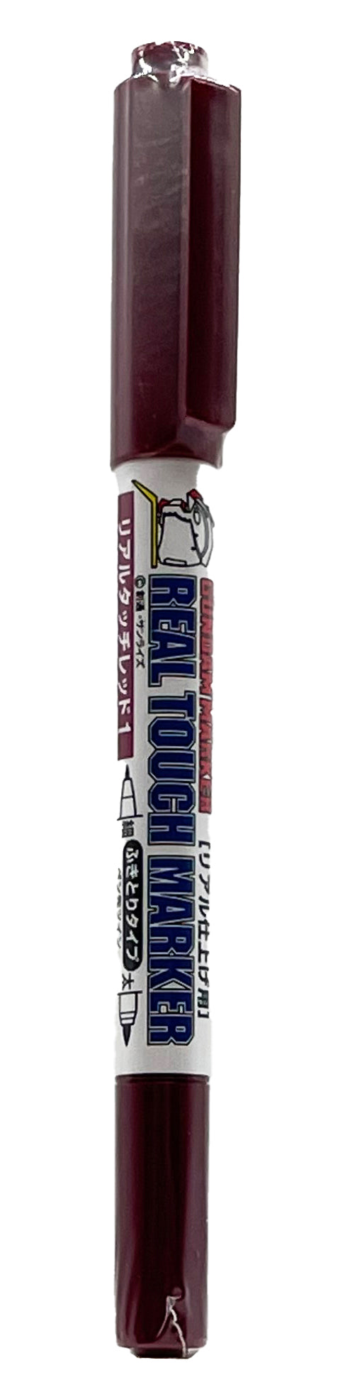 GM404 Real Touch Marker - Real Touch Red 1 Felt-Tip Pen Red color Extra Fine Tip and Fine Tip by Mr. Hobby