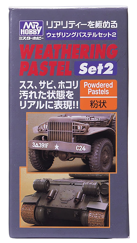 PP102 Weathering Pastel Set 2 Weathering Powder by Mr. Hobby