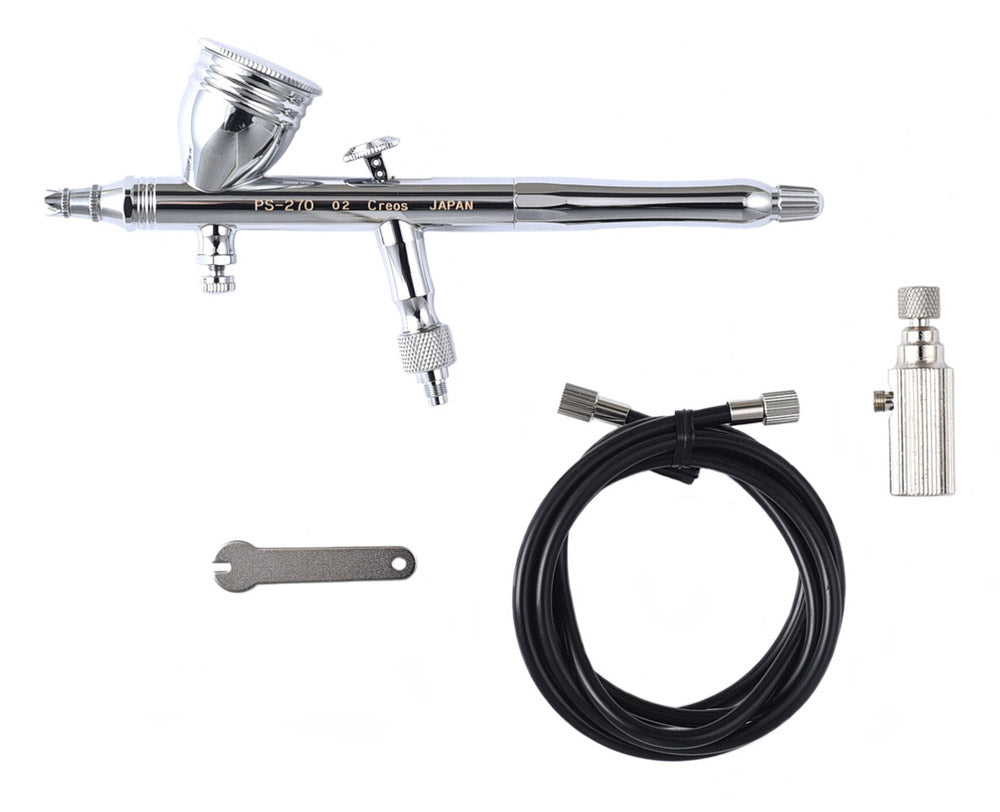 PS270 Procon Boy FWA Double Action Platinum 0.2 Airbrush by Mr. Hobby made of Stainless Steel