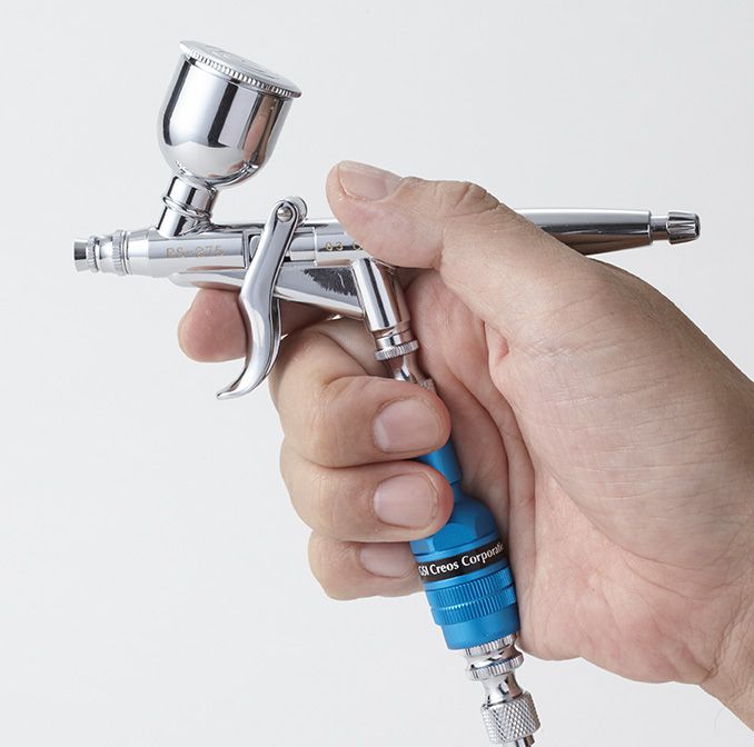 PS388 Drain & Dust Catcher II Light Air Filter, Airbrush Grip by Mr. Hobby made of Aluminum
