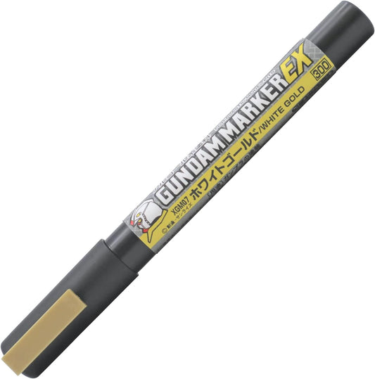 XGM07 Gundam Marker EX White Gold Felt-Tip Pen Gold color Chisel Tip by Mr. Hobby